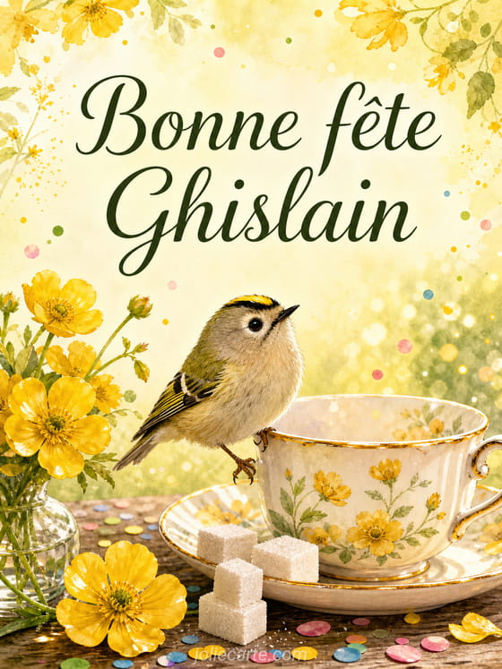 Carte bonne fĂȘte Ghislain