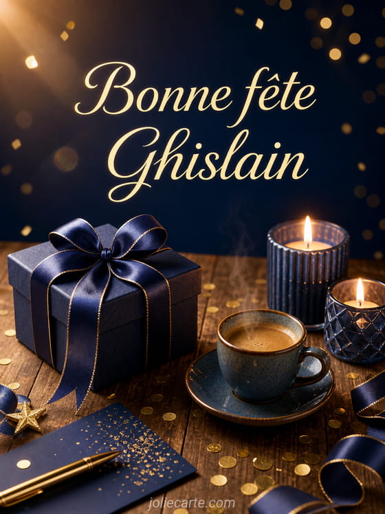 Carte bonne fĂȘte Ghislain