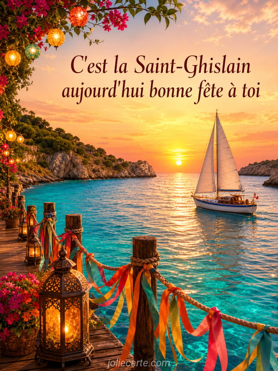 Carte bonne fĂȘte Ghislain