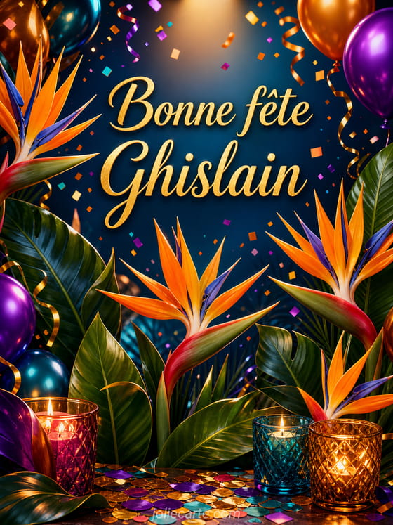 Carte bonne fĂȘte Ghislain