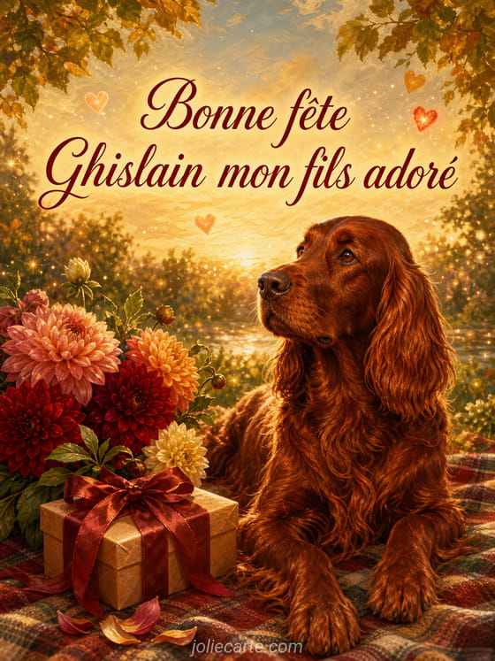 Carte bonne fĂȘte Ghislain