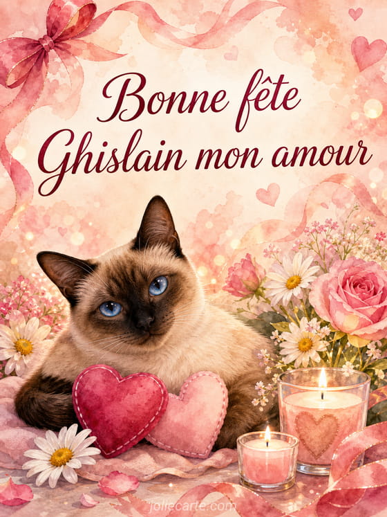 Carte bonne fĂȘte Ghislain
