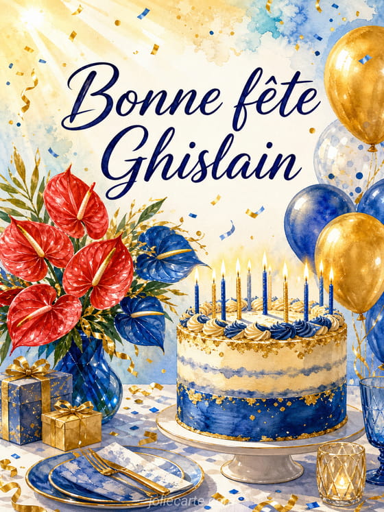 Carte bonne fĂȘte Ghislain
