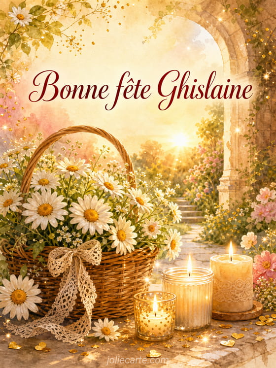 Carte bonne fĂȘte Ghislaine