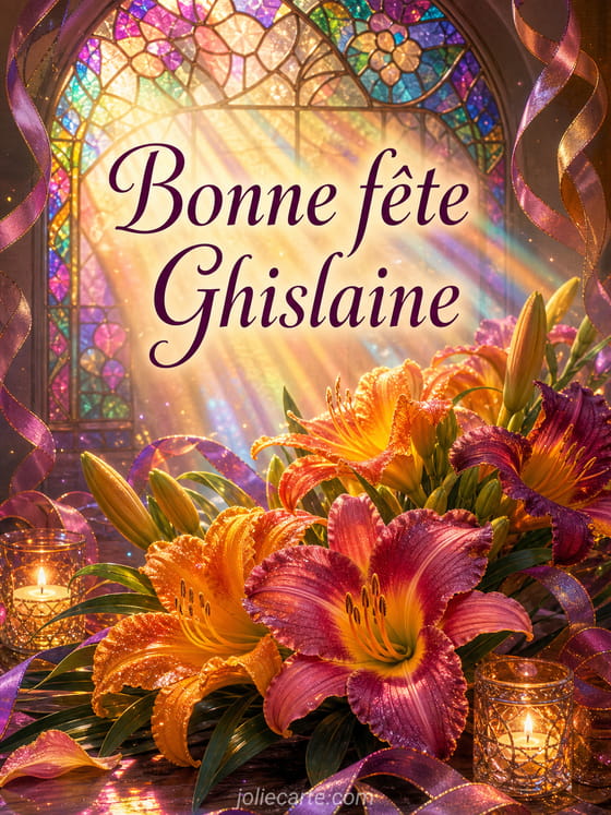 Carte bonne fĂȘte Ghislaine