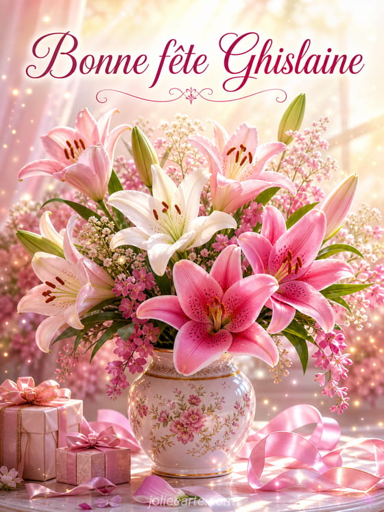 Carte bonne fĂȘte Ghislaine
