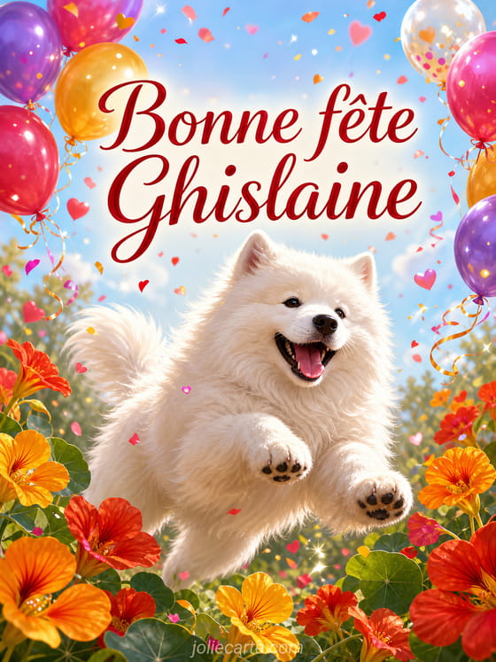 Carte bonne fĂȘte Ghislaine