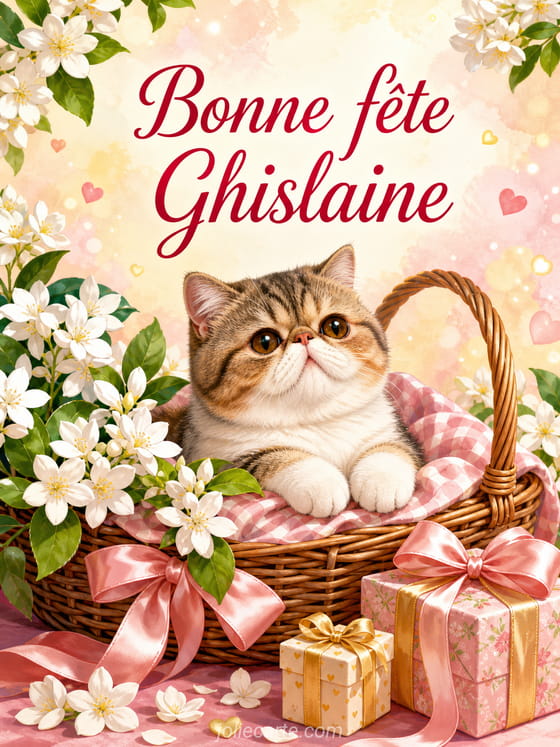 Carte bonne fĂȘte Ghislaine