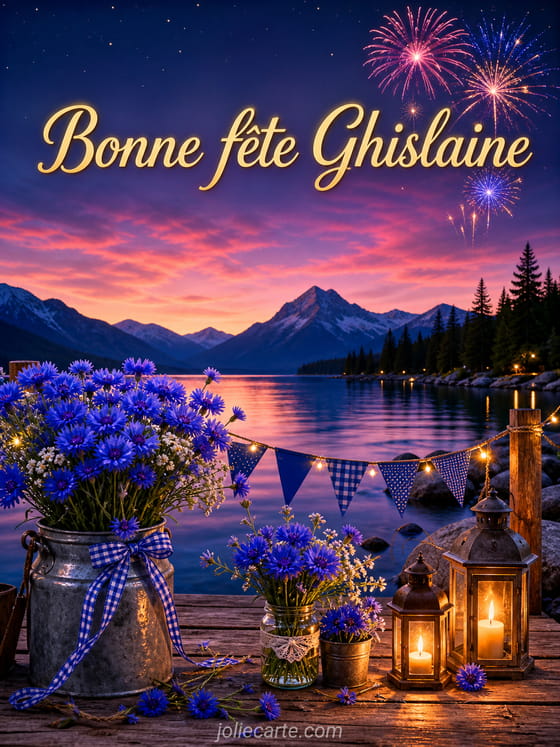 Carte bonne fĂȘte Ghislaine