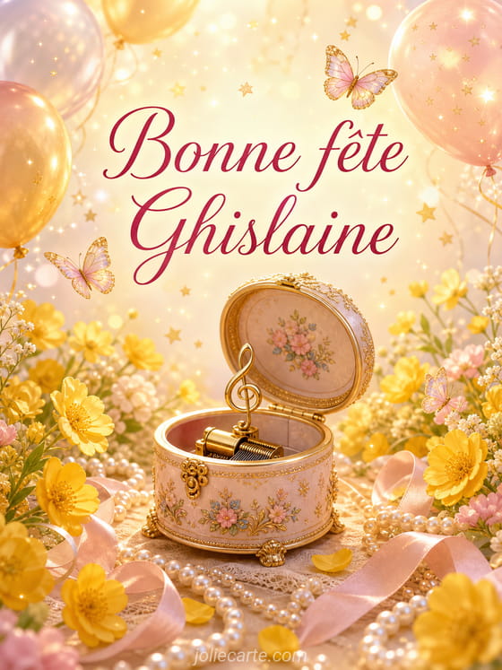 Carte bonne fĂȘte Ghislaine