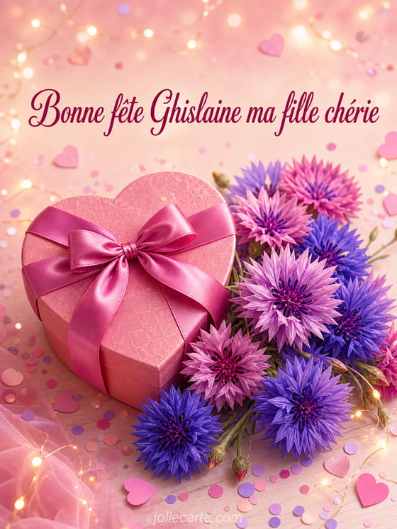 Carte bonne fĂȘte Ghislaine
