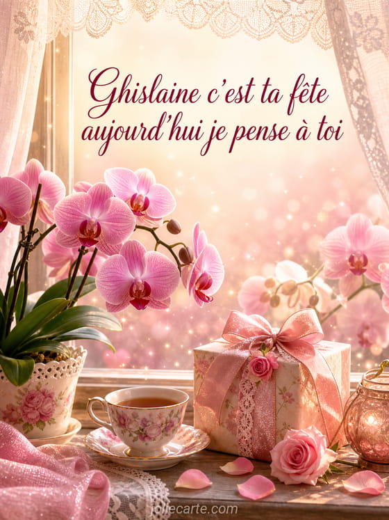 Carte bonne fĂȘte Ghislaine