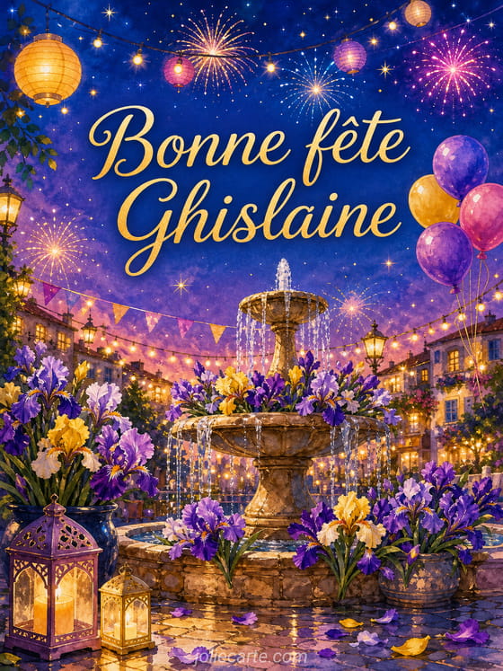 Carte bonne fĂȘte Ghislaine