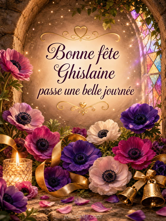 Carte bonne fĂȘte Ghislaine