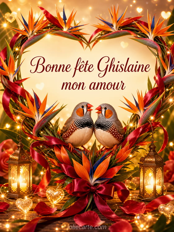 Carte bonne fĂȘte Ghislaine