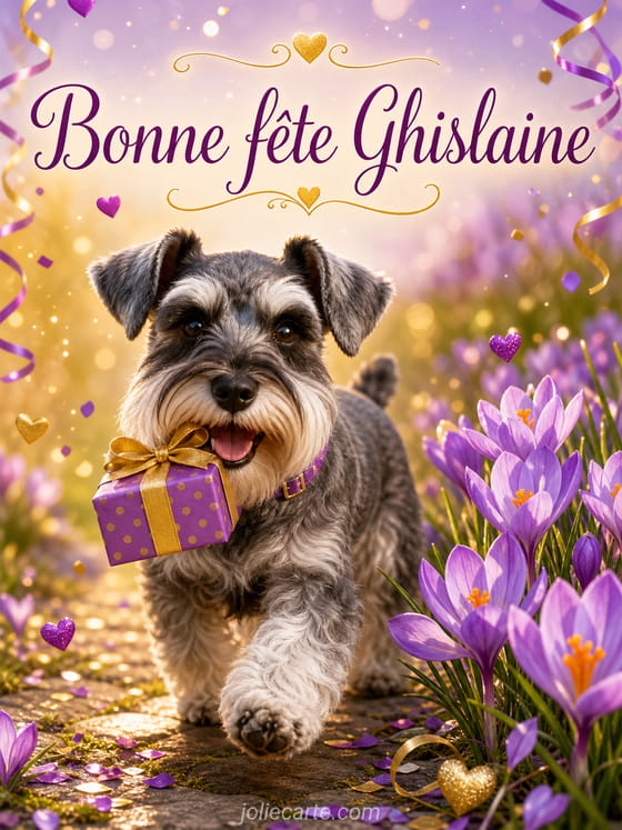 Carte bonne fĂȘte Ghislaine