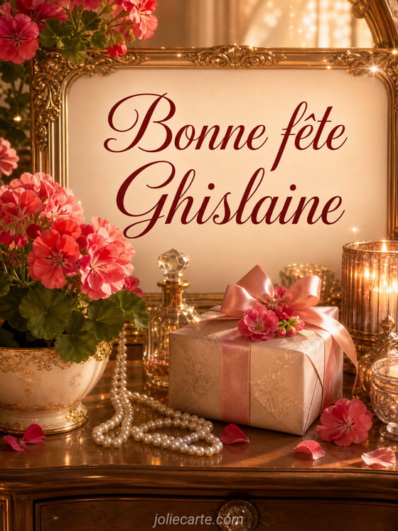 Carte bonne fĂȘte Ghislaine