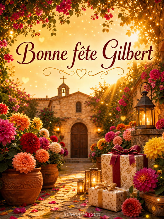 Carte bonne fête Gilbert