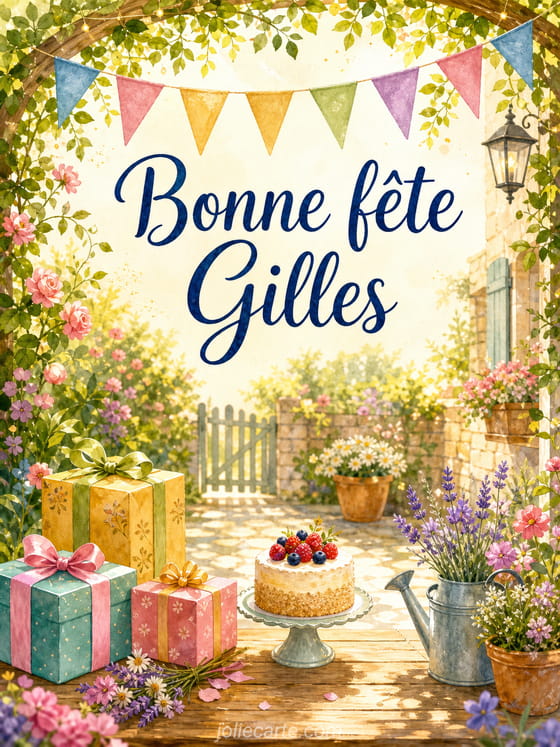 Carte bonne fête Gilles