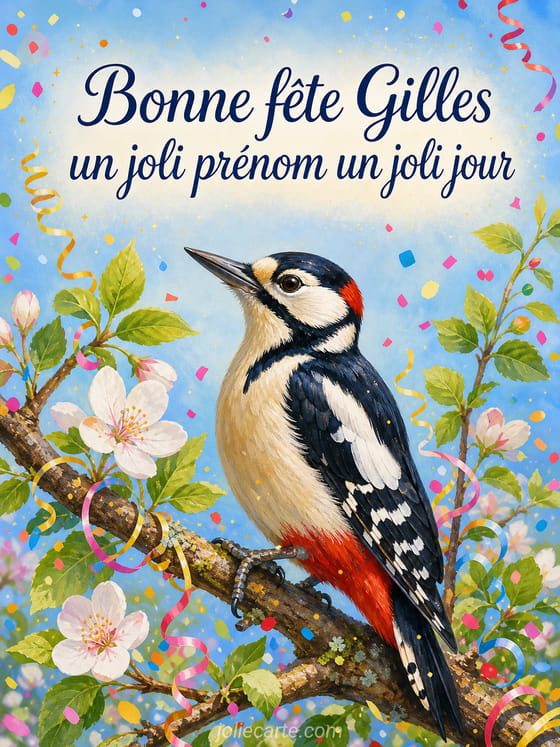 Carte bonne fête Gilles