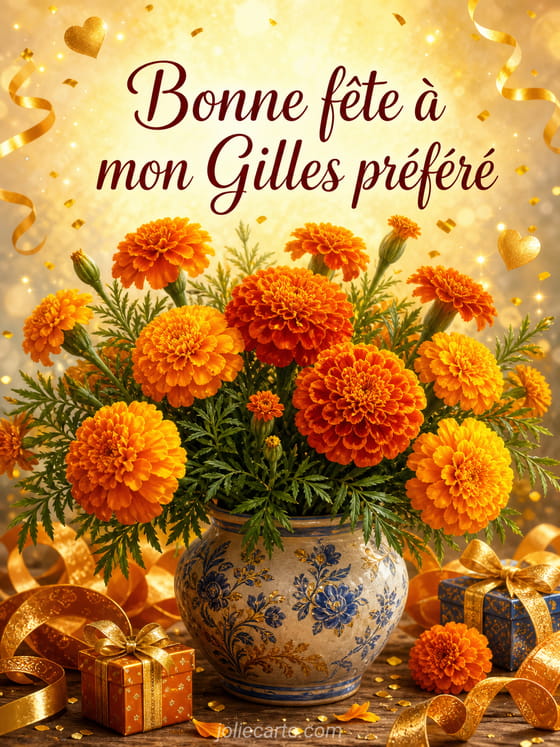 Carte bonne fête Gilles