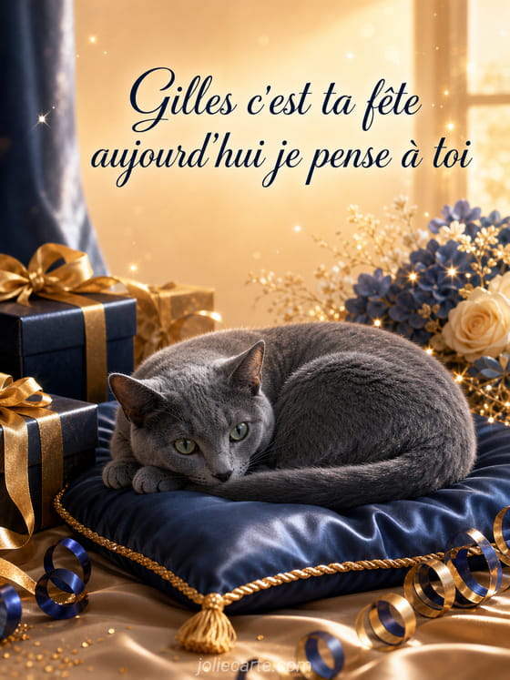 Carte bonne fête Gilles