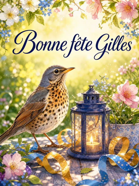 Carte bonne fête Gilles