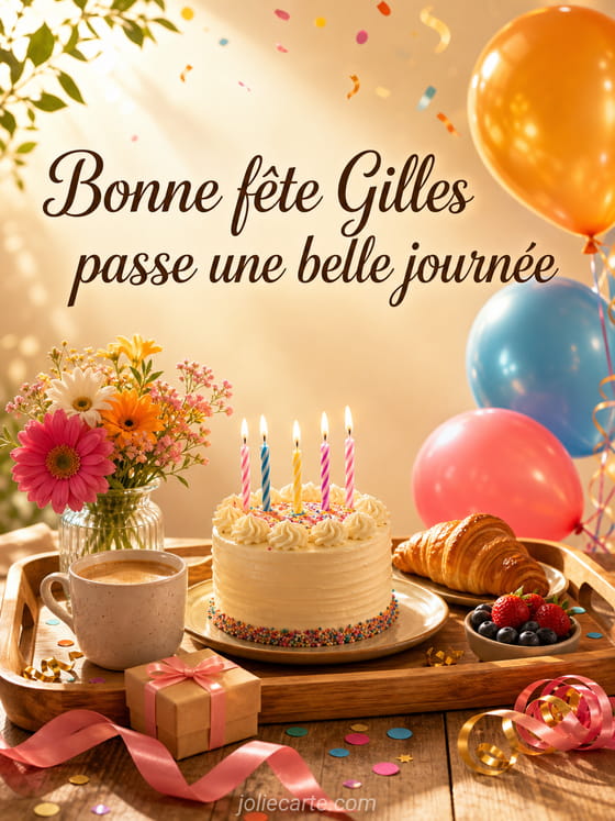 Carte bonne fête Gilles