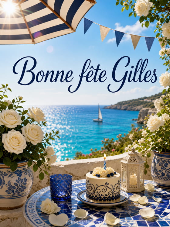 Carte bonne fête Gilles