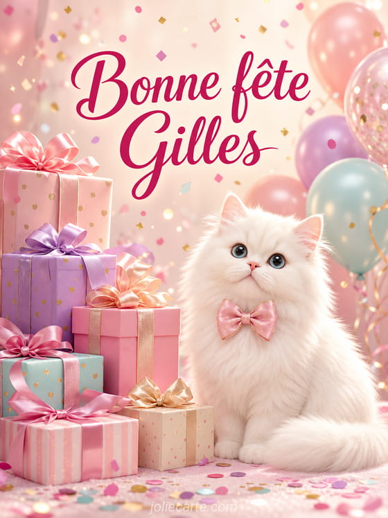 Carte bonne fête Gilles