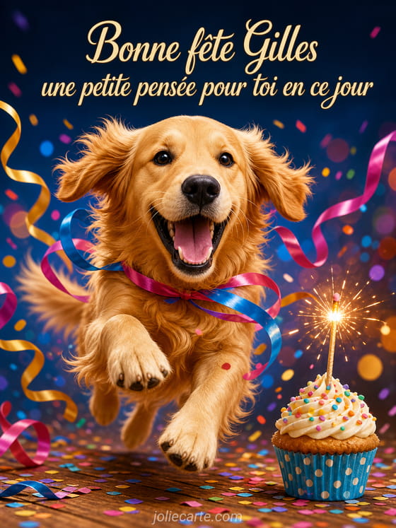 Carte bonne fête Gilles