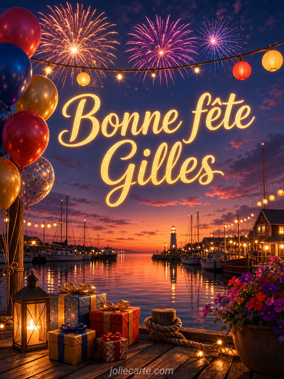 Carte bonne fête Gilles