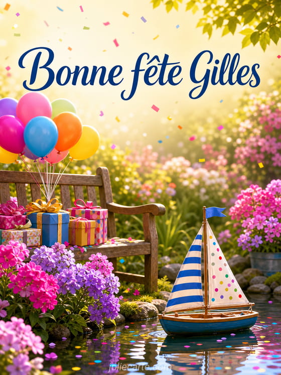 Carte bonne fête Gilles