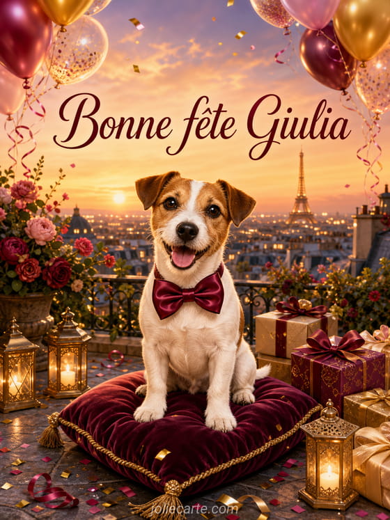 Carte bonne fête Giulia
