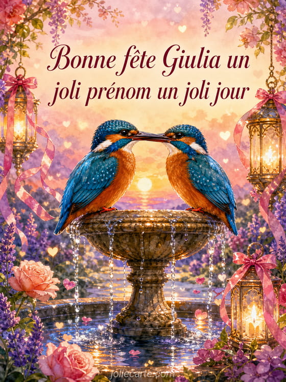 Carte bonne fête Giulia