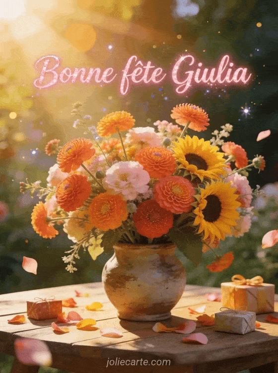 Bonne fête Giulia - Bonne fete giulia fleurs