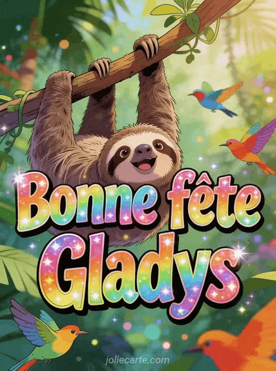 Bonne fête Gladys - Gladys gif bonne fete humour gratuit