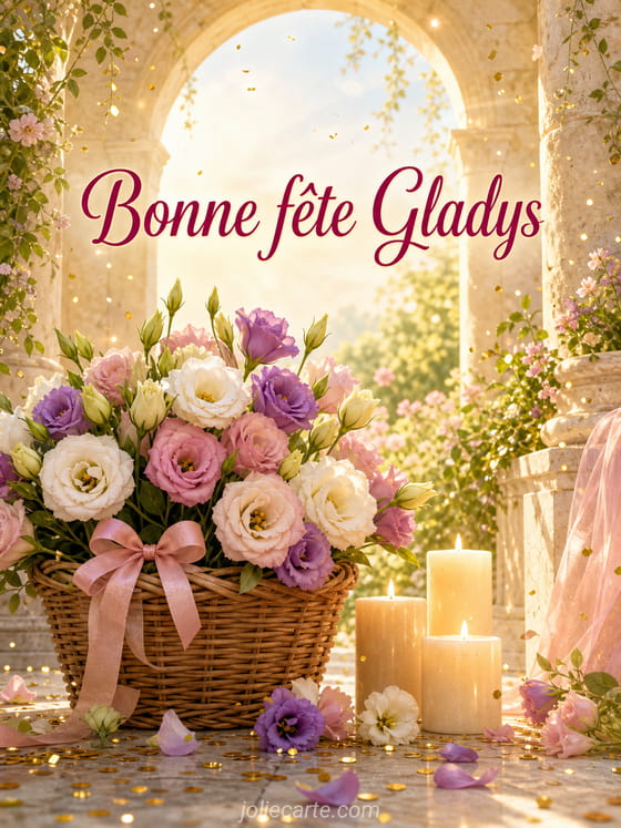 Carte bonne fĂȘte Gladys