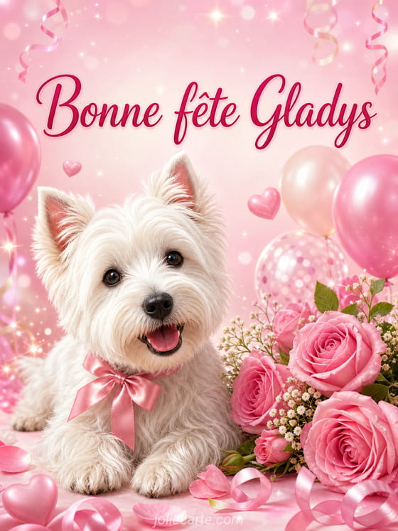 Carte bonne fĂȘte Gladys