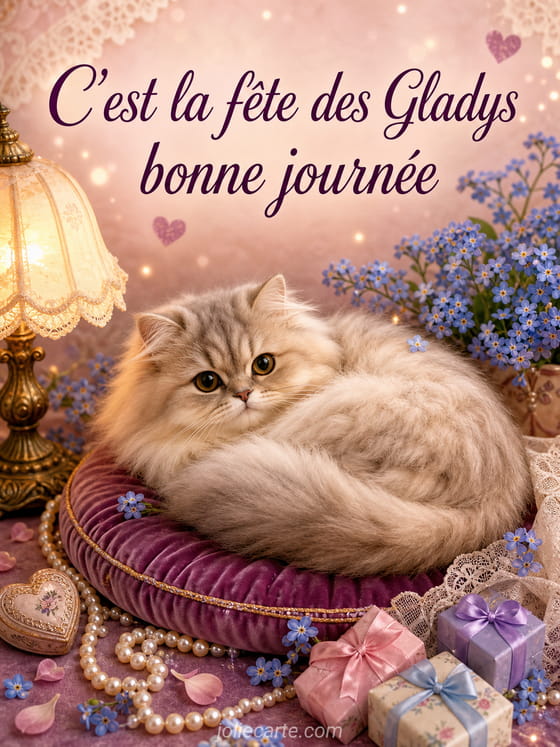 Carte bonne fĂȘte Gladys