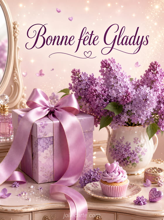 Carte bonne fĂȘte Gladys