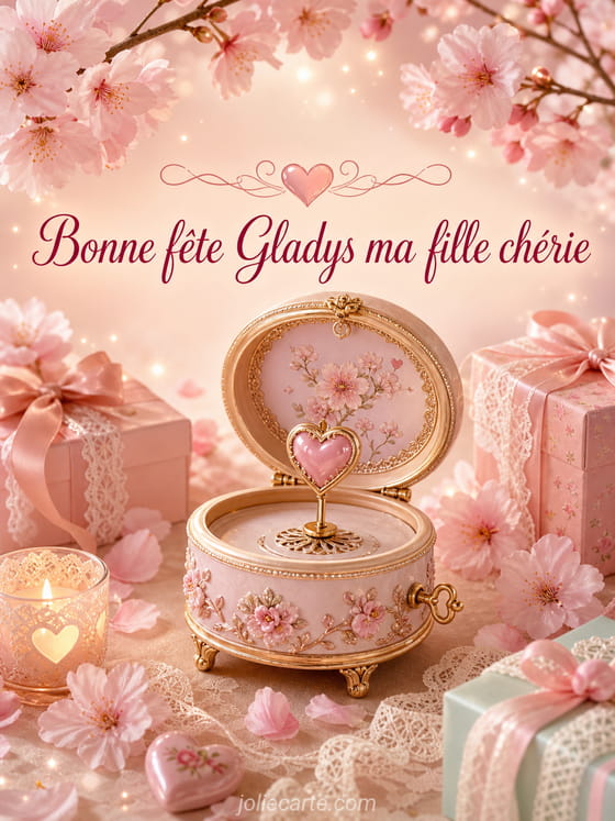Carte bonne fĂȘte Gladys