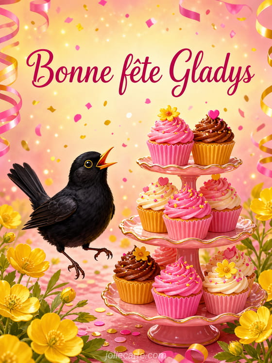 Carte bonne fĂȘte Gladys
