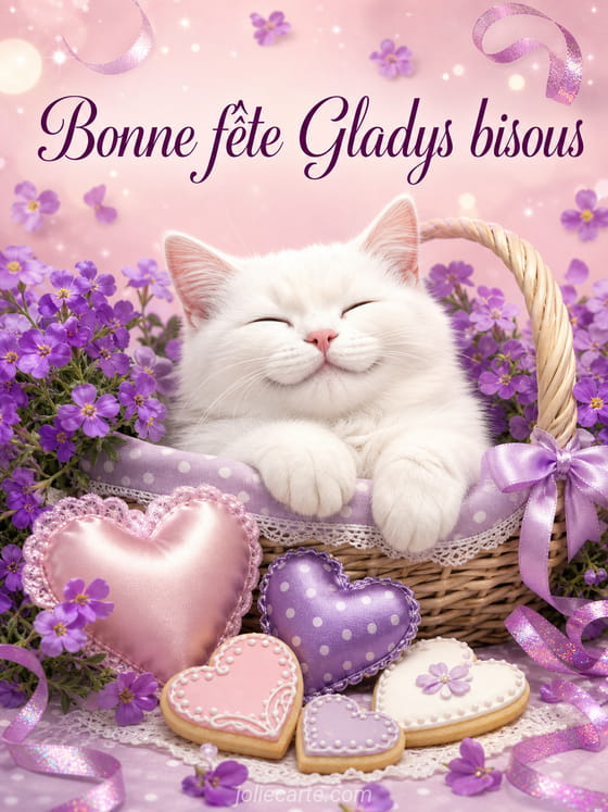 Carte bonne fĂȘte Gladys