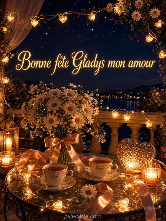 Carte bonne fĂȘte Gladys
