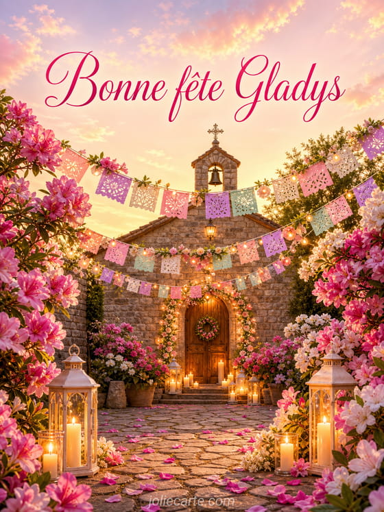 Carte bonne fĂȘte Gladys