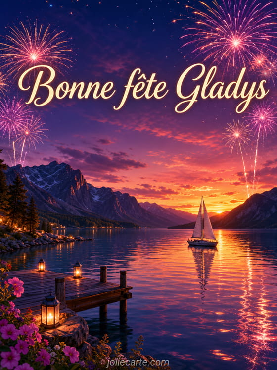 Carte bonne fĂȘte Gladys