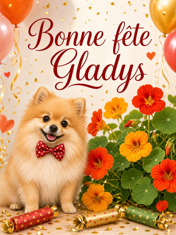 Carte bonne fĂȘte Gladys