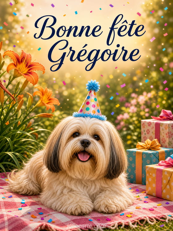 Carte bonne fĂȘte GrĂ©goire
