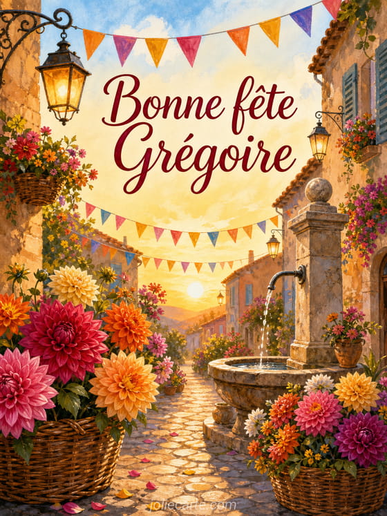 Carte bonne fĂȘte GrĂ©goire